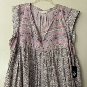 Love Stitch Pink and Purple Floral Blouse